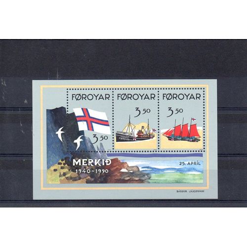 Danemark - Bf N° 4 - Cinquantenaire Du Drapeau Feroein