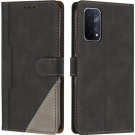 Coque Pour Oppo A74 5g / Oppo A93 5g / Oppo A54 5g, Housse En Cuir Pu Portefeuille, Etui De Protection A Rabat Magnetique Coque Pour Oppo A74 5g / Oppo A93 5g / Oppo A54 5g, Noir
