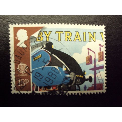 Royaume-Uni...Europa.18p..By Train..1988..Oblitéré