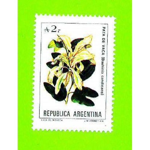 Timbre Neuf New Stamp Selo Novo Pata De Vaca Bauhinia Candicans Fleur Flower Flôr 2 Argentine Argentina