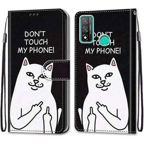 Coque Pour Huawei P Smart 2020, Etui En Cuir Pu Portefeuille Housse Coque Avec 360 Degres Silicone Antichoc Protection Cover Cuir Pochette Magnetique Und Flip Bequille (Chat 5)