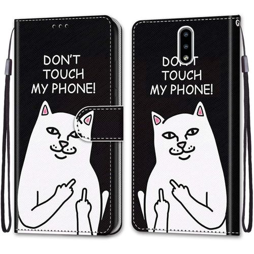 Coque Pour Nokia 2.3, Etui En Cuir Pu Portefeuille Housse Coque Avec 360 Degres Silicone Antichoc Protection Cover Cuir Pochette Magnetique Und Flip Bequille (Chat 5)