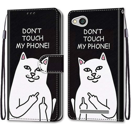 Coque Pour Xiaomi Redmi 5a, Etui En Cuir Pu Portefeuille Housse Coque Avec 360 Degres Silicone Antichoc Protection Cover Cuir Pochette Magnetique Und Flip Bequille (Chat 5)