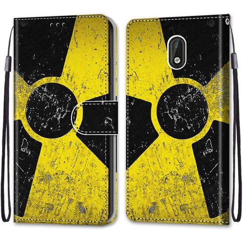 Coque Pour Nokia 3, Etui En Cuir Pu Portefeuille Housse Coque Avec 360 Degres Silicone Antichoc Protection Cover Cuir Pochette Magnetique Und Flip Bequille(Moulin A Vent)