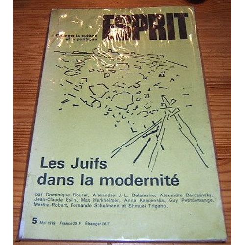 Esprit  N° 5 : Les Juifs Dans La Modernite