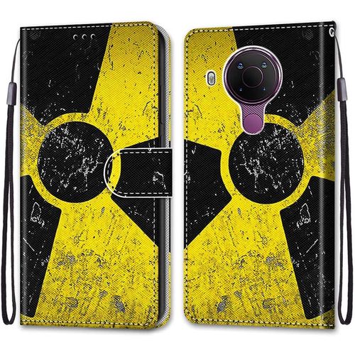 Coque Pour Nokia 5.4, Etui En Cuir Pu Portefeuille Housse Coque Avec 360 Degres Silicone Antichoc Protection Cover Cuir Pochette Magnetique Und Flip Bequille(Moulin A Vent)
