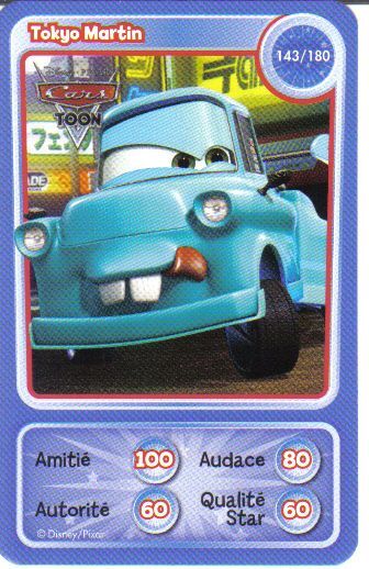 Carte Disney Auchan Cars Tokyo Martin 143 180 Rakuten