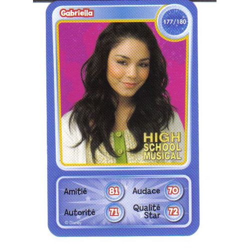 Carte De Jeux Disney Auchan - High School Musical - Gabriella - N° 177/180