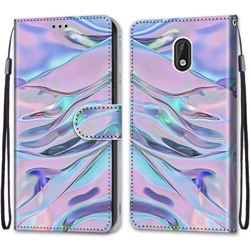 Coque Pour Nokia 3, Etui En Cuir Pu Portefeuille Housse Coque Avec 360 Degres Silicone Antichoc Protection Cover Cuir Pochette Magnetique Und Flip Bequille (Fluorescent)