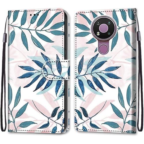 Coque Pour Nokia 3.4, Etui En Cuir Pu Portefeuille Housse Coque Avec 360 Degres Silicone Antichoc Protection Cover Cuir Pochette Magnetique Und Flip Bequille (Conifere)