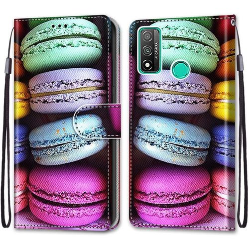 Coque Pour Huawei P Smart 2020, Etui En Cuir Pu Portefeuille Housse Coque Avec 360 Degres Silicone Antichoc Protection Cover Cuir Pochette Magnetique Und Flip Bequille (Macarons)