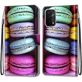 Coque Pour Oppo A54 5g / A74 5g / A93 5g / A93s 5g, Etui En Cuir Pu Portefeuille Housse Coque Avec 360 Degres Silicone Antichoc Protection Cover Cuir Magnetique Flip Bequille (Macarons)