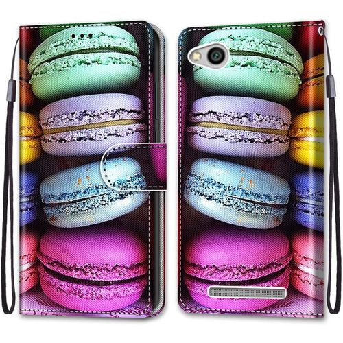 Coque Pour Xiaomi Redmi 5a, Etui En Cuir Pu Portefeuille Housse Coque Avec 360 Degres Silicone Antichoc Protection Cover Cuir Pochette Magnetique Und Flip Bequille (Macarons)