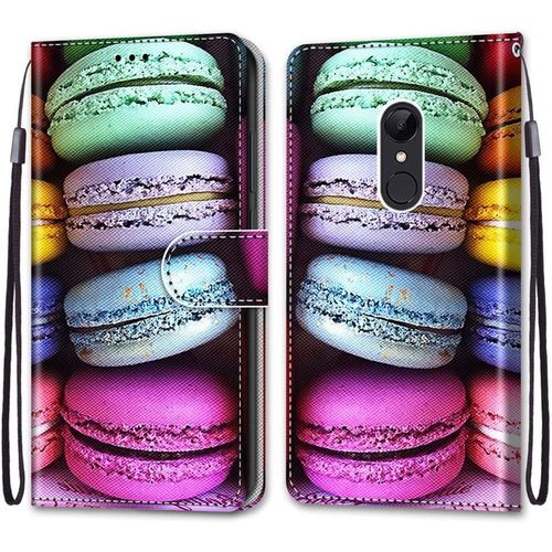 Coque Pour Xiaomi Redmi 5, Etui En Cuir Pu Portefeuille Housse Coque Avec 360 Degres Silicone Antichoc Protection Cover Cuir Pochette Magnetique Und Flip Bequille (Macarons)
