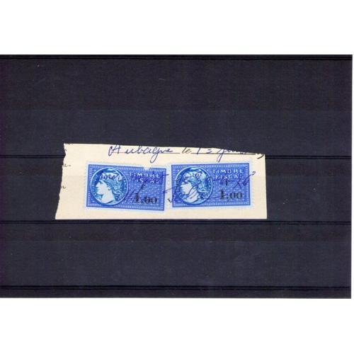 2 Timbres Fiscaux De 1.00 Francs