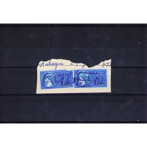 2 Timbres Fiscaux De 1.00 Francs