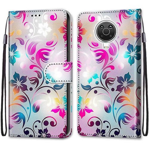 Coque Pour Nokia 6.3/ Nokia G20/ G10, Etui En Cuir Pu Portefeuille Housse Coque Avec 360 Degres Silicone Antichoc Protection Cover Cuir Pochette Magnetique Und Flip Bequille (Fleur 1)
