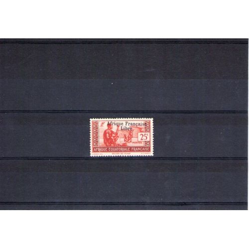 1941 - Numéro 163 - Afrique Equatoriale Française, Timbres De 1937/1939, Surcharge