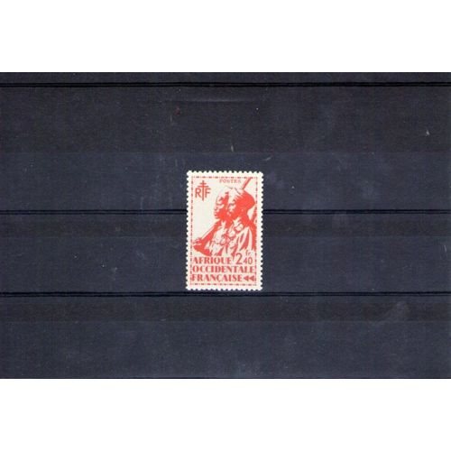 1945 - Numéro 15 - Afrique Occidentale Française, Tirailleur Senegalais Et Cavalier Maure