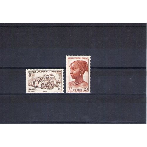 1947 - Numéro 40 À 41 - Afrique Occidentale Française, Serie Courante