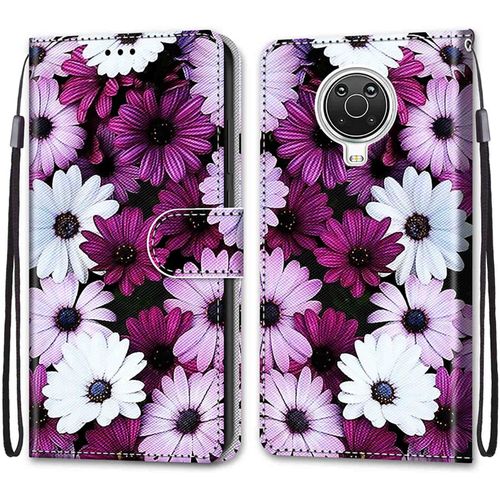 Coque Pour Nokia 6.3/ Nokia G20/ G10, Etui En Cuir Pu Portefeuille Housse Coque Avec 360 Degres Silicone Antichoc Protection Cover Cuir Pochette Magnetique Und Flip Bequille (Fleur 2)