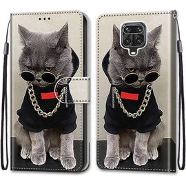Coque Pour Xiaomi Redmi Note 9s / Note 9 Pro, Etui En Cuir Pu Portefeuille Housse Coque Avec 360 Degres Silicone Antichoc Protection Cover Cuir Magnetique Und Flip Bequille (Chats 3)
