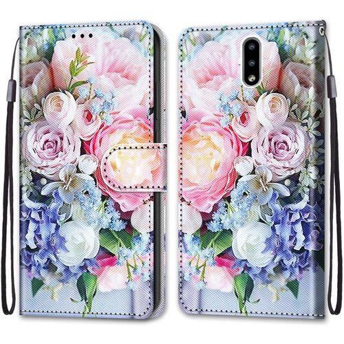 Coque Pour Nokia 2.3, Etui En Cuir Pu Portefeuille Housse Coque Avec 360 Degres Silicone Antichoc Protection Cover Cuir Pochette Magnetique Und Flip Bequille (Fleur 3)