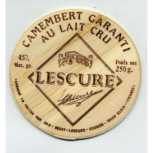 Etiquette De Fromage Camembert Lescure