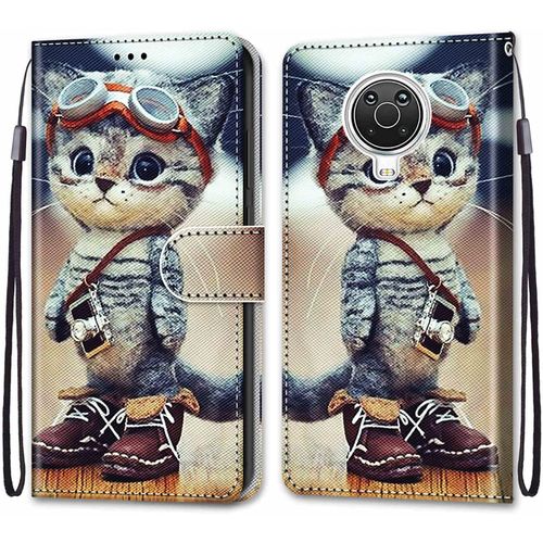Coque Pour Nokia 6.3/ Nokia G20/ G10, Etui En Cuir Pu Portefeuille Housse Coque Avec 360 Degres Silicone Antichoc Protection Cover Cuir Pochette Magnetique Und Flip Bequille (Chat 1)