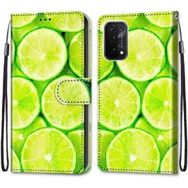 Coque Pour Oppo A54 5g / A74 5g / A93 5g / A93s 5g, Etui En Cuir Pu Portefeuille Housse Coque Avec 360 Degres Silicone Antichoc Protection Cover Cuir Magnetique Flip Bequille (Citron)