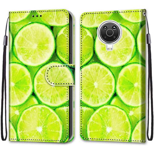 Coque Pour Nokia 6.3/ Nokia G20/ G10, Etui En Cuir Pu Portefeuille Housse Coque Avec 360 Degres Silicone Antichoc Protection Cover Cuir Pochette Magnetique Und Flip Bequille (Citron)