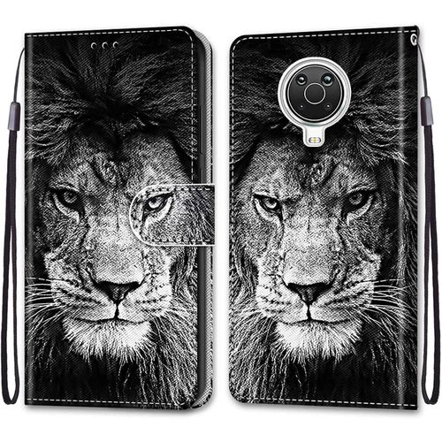 Coque Pour Nokia 6.3/ Nokia G20/ G10, Etui En Cuir Pu Portefeuille Housse Coque Avec 360 Degres Silicone Antichoc Protection Cover Cuir Pochette Magnetique Und Flip Bequille (Lion)