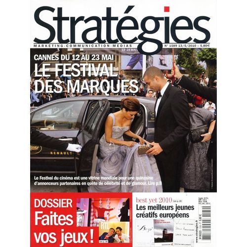 Strategies  N° 1589 : Cannes, Le Festival Des Marques - Dossier : Faites Vos Jeux