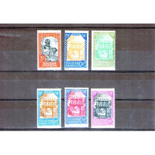 1939/1940 - Numéro 110 À 115 - Colonies Française, Soudan, Types De 1931/1938, Traces De Charnieres