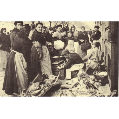 Paris - Crue De La Seine (Janvier 1910) Dans Le Quartier De L'alma - Réédition D'une Carte Postale Ancienne - 1er Choix - Ref 020 632