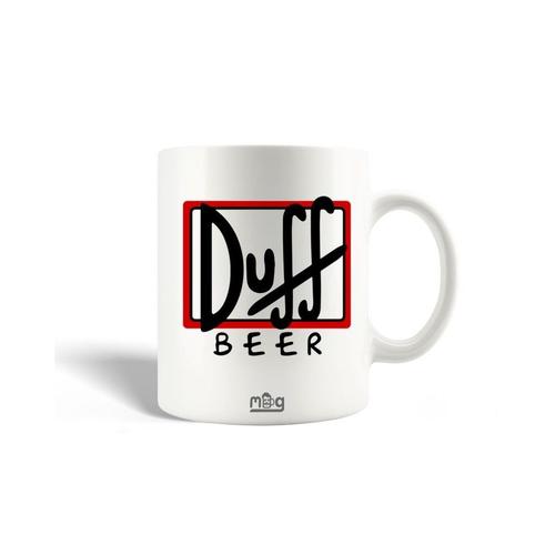 Mug En Céramique Simpsons Duff Beer Logo Noir Rouge