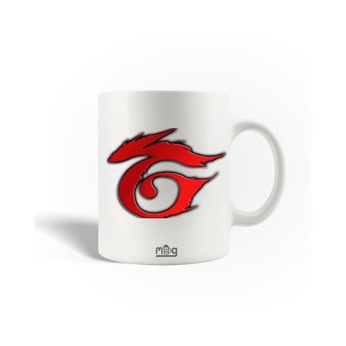 Mug En Céramique Garena Free Fire Jeu Vidéo Logo Rouge