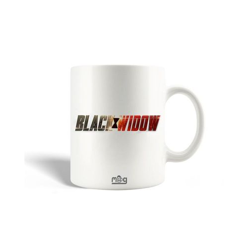 Mug En Céramique Black Widow Logo D'or Et Rouge