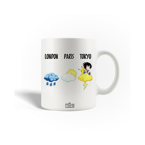 Mug En Céramique Dragon Ball Et Pokémon London Paris Tokyo