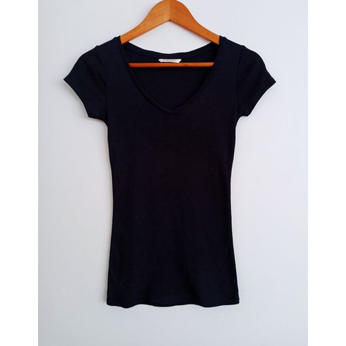 T Shirt Noir. Vol V. Camaieu. Taille 34.