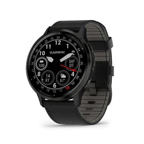 Montre Connect?E Mixte Garmin Venu 3 010 02784 52 Bracelet Cuir Noir