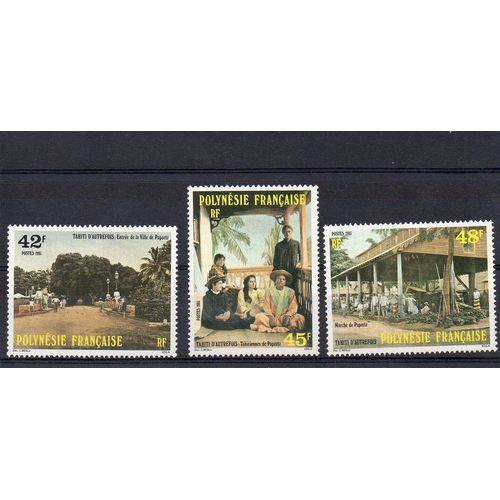 Polynésie Francaise - 1985 - N° 233 À 235 - 3 Valeurs - Tahiti D'autrefois