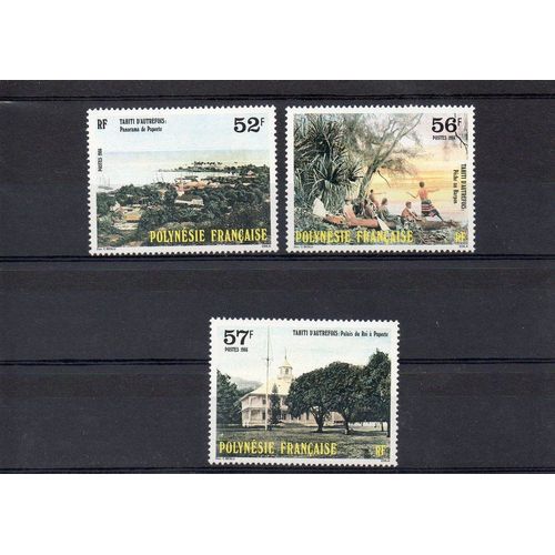 Polynésie Francaise - 1986 - N° 256 À 258 - 3 Valeurs - Tahiti D'autrefois