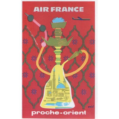 Air France - Proche Orient - Carte Originale De Novembre 1960 - Ref. 011 356