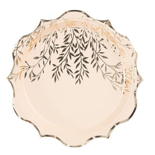 8 ASSIETTES CARTON JOLIS BRINS 23CM BLUSH