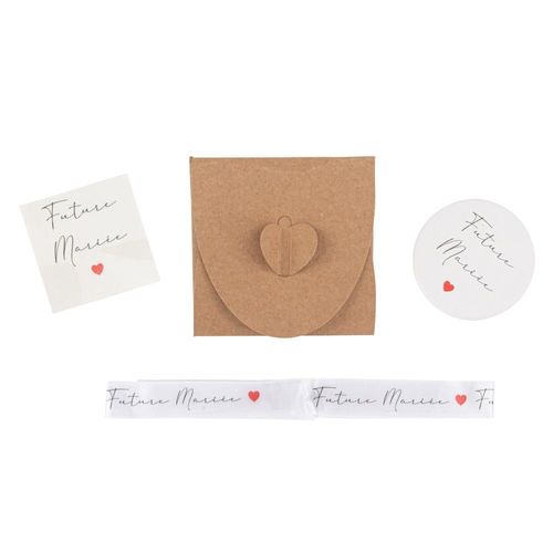 Kit Evjf Mariée Badge Bracelet Tatouage Pochette