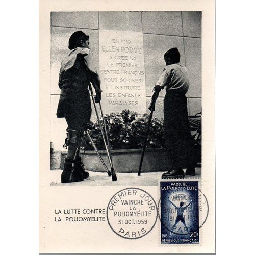 Vaincre La Poliomyélite - Paris, Le 31 Octobre 1959 - Fdc 1er Jour - Ref. 010 218