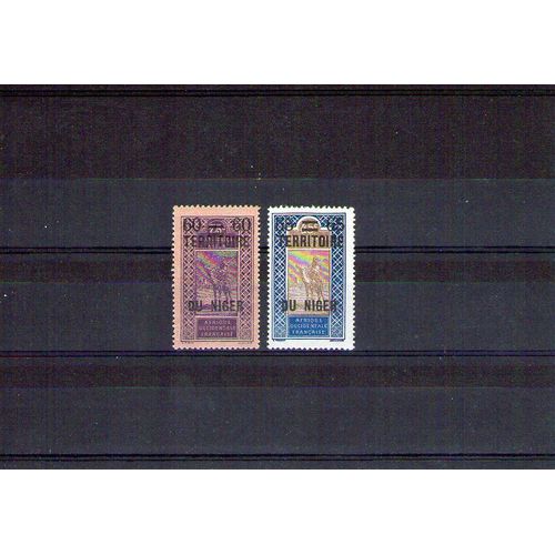 1922/1926 - Numéro 21 À 22 - France Colonies, Niger, Timbres De 1921 Avec Nouvelle Surcharges