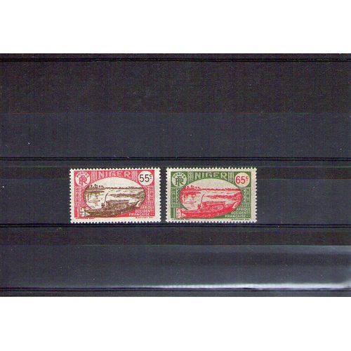 1926/1938 - Numéro 4a1 À 42 - France Colonies, Niger, Embarcation Indienne Sur Le Niger, Traces De Charnieres