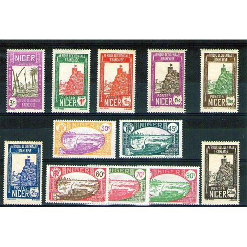 1939/1940 - Numéro 74 À 85 - France Colonies, Niger,  Traces De Charnieres